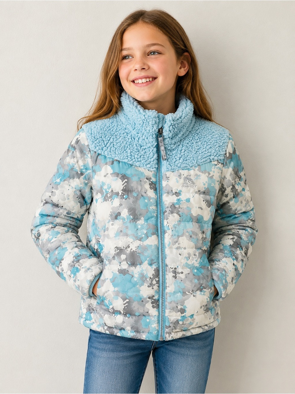 Gerry Weber Kids Puffer Jacket‎ in Blue and White. Preloved